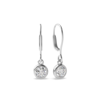 BEZEL HOOK EARRINGS