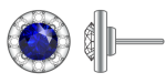 Blue Sapphire Diamond Earrings